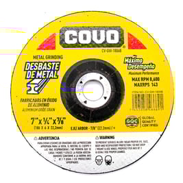 Disco de desbaste de metal, 7¨, CV-GV-1806B
