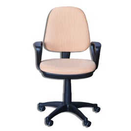 Silla giratoria, color crema