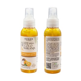 Aceite estético Coco y Naranja, 4 oz