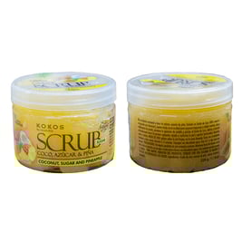 Exfoliante de azúcar, coco y piña, 8 oz