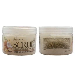 Exfoliante de azúcar, coco y macademia, 8 oz