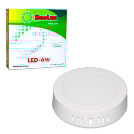 Panel LED CIRC SUP 6W, 100-265V IP20  NEOLUZ