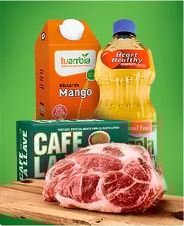 Carnes, leche líquida, leche condensada, aceite, frijoles, cervezas, malta, jugos…