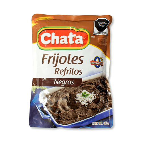 Pouche frijol refrito negro. Marca: La Chata.430 gr