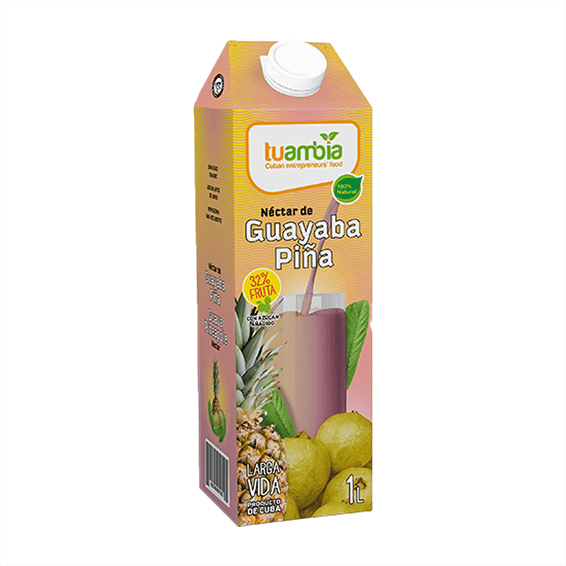 Néctar de Guayaba-Piña (1 L). Marca Tuambia