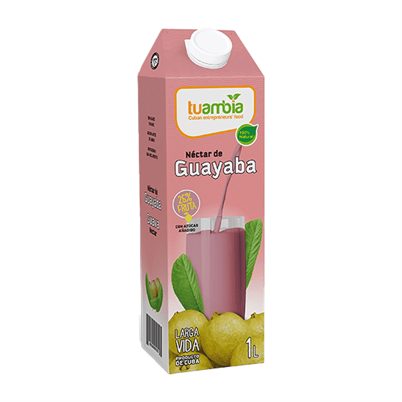 Néctar de guayaba (1 L). Marca: Tuambia