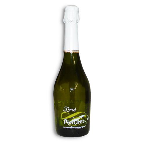 Vino espumoso platino.”Brut Charmat”